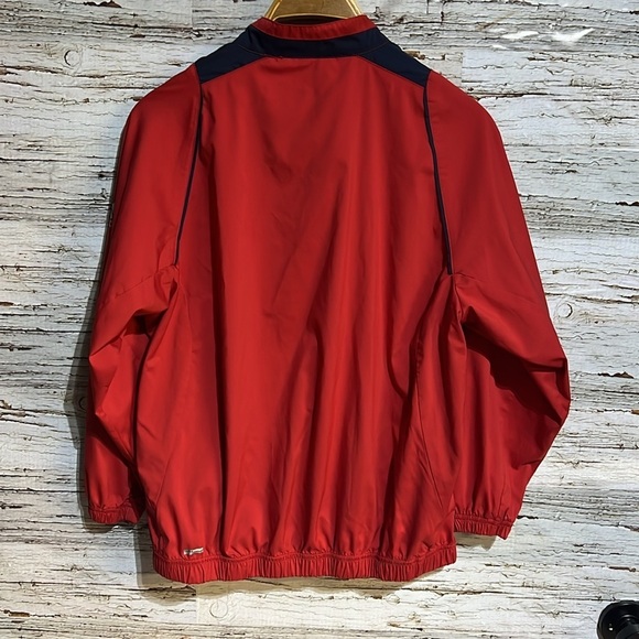 🏁 Adidas red  crop wind breaker jacket size large - Picture 4 of 6